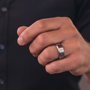 Vintage Silver Stainless Steel Men's Ring